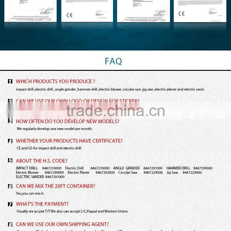 16mm 1050W electric Impact Drill HS1007 electric drill