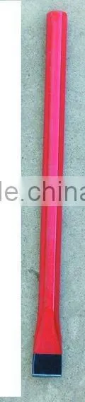 Carbon steel drop forged chisel with rubber handle
