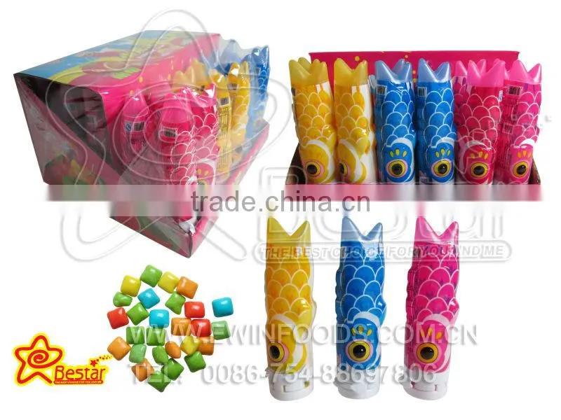 Funny Fish Bottle shape Fruit Flavor Bubble Gum