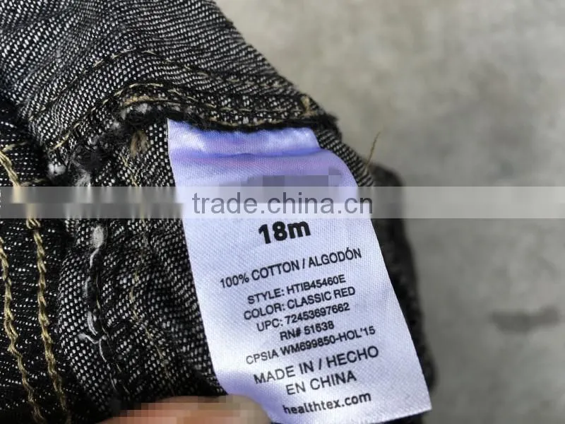 Zhejiang stocklot clothing comfortable high quality cheap kids jeans