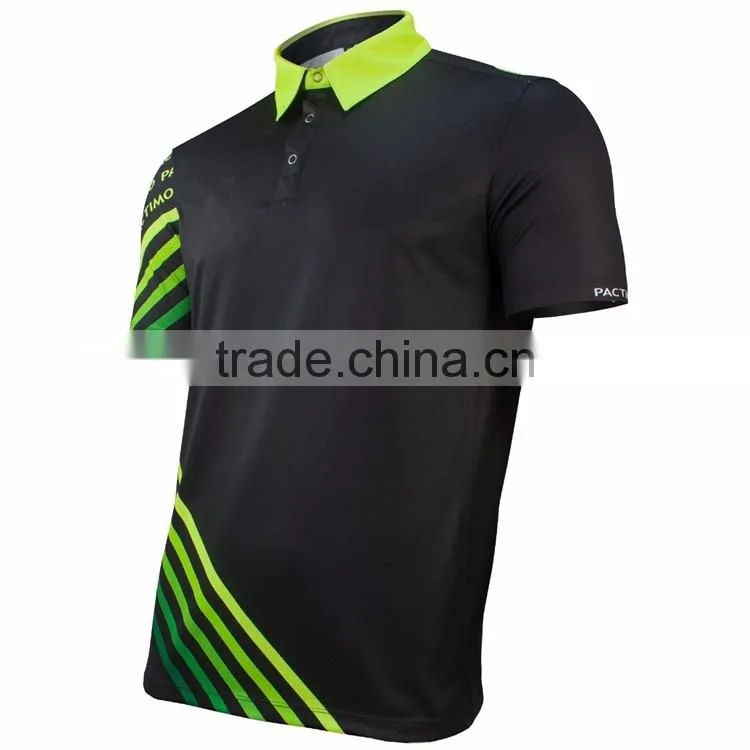 Custom made fashion golf uniform sublimated quick dry polo shirt