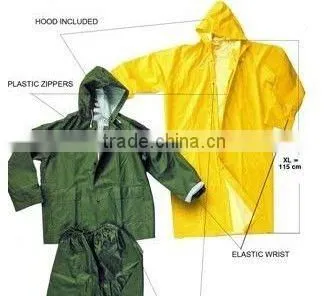PVC Yellow/Blue/Green/Black Raincoat/ transparent plastic raincoats