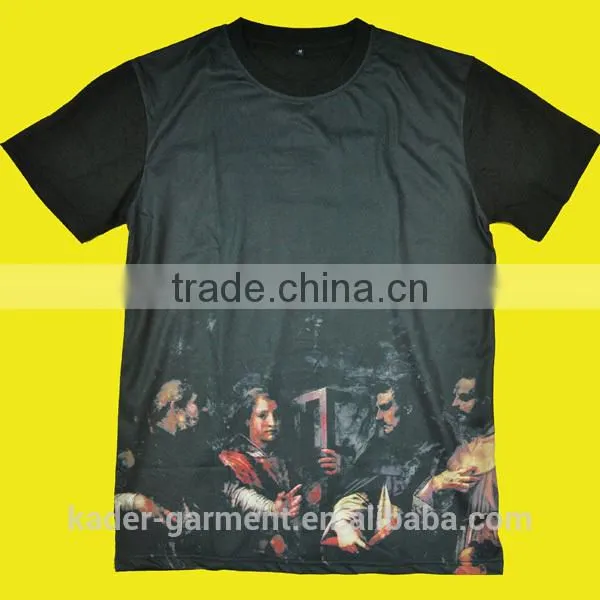 100% polyester tee shirt for sublimation printing