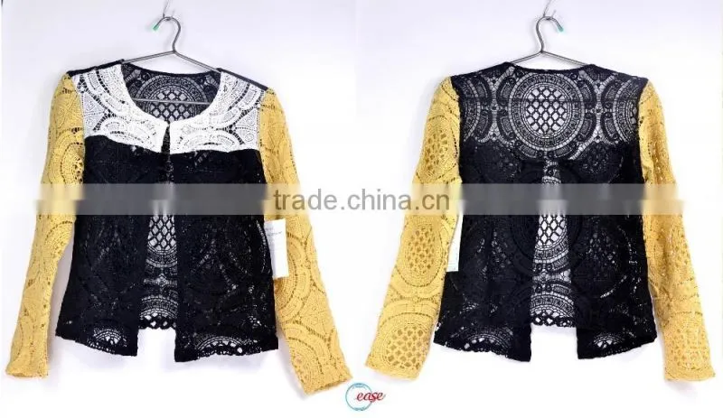 china 2016 latest design colourful hand crochet sweater