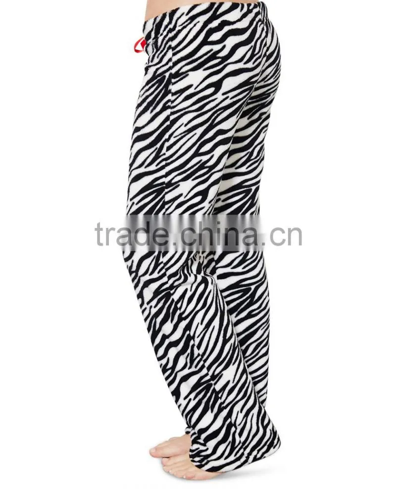Zebra Plush Pants pictures of girls in sleepwear