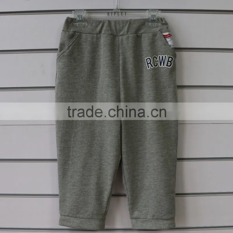 french terry fabric children pants for boy outwear