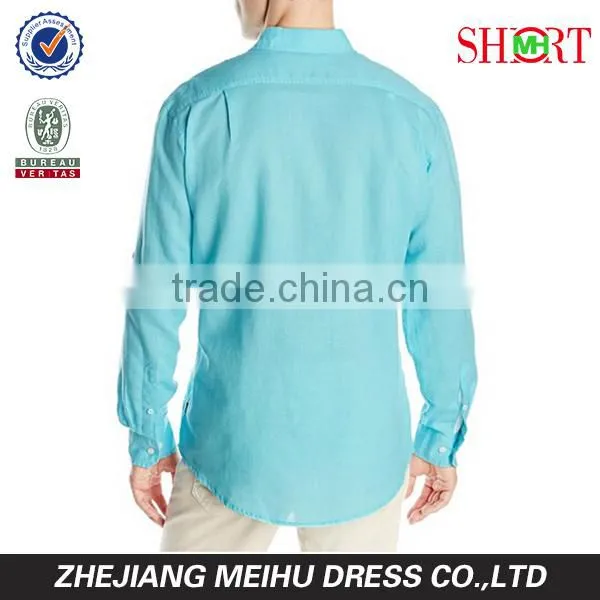 Men's Cane Bay Roll Up Sleeve Linen Cotton Button Down casual Shirt