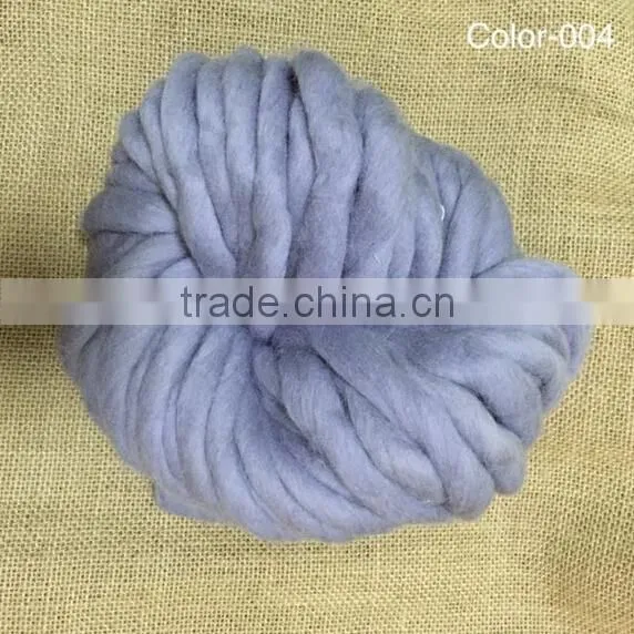 Hand spun super chunky thick yarn in more than 30 colors for quick knitting hat