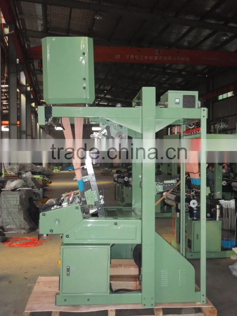 auto shuttleless narrow width ribbon /belt computerized jacquard weaving needle loom