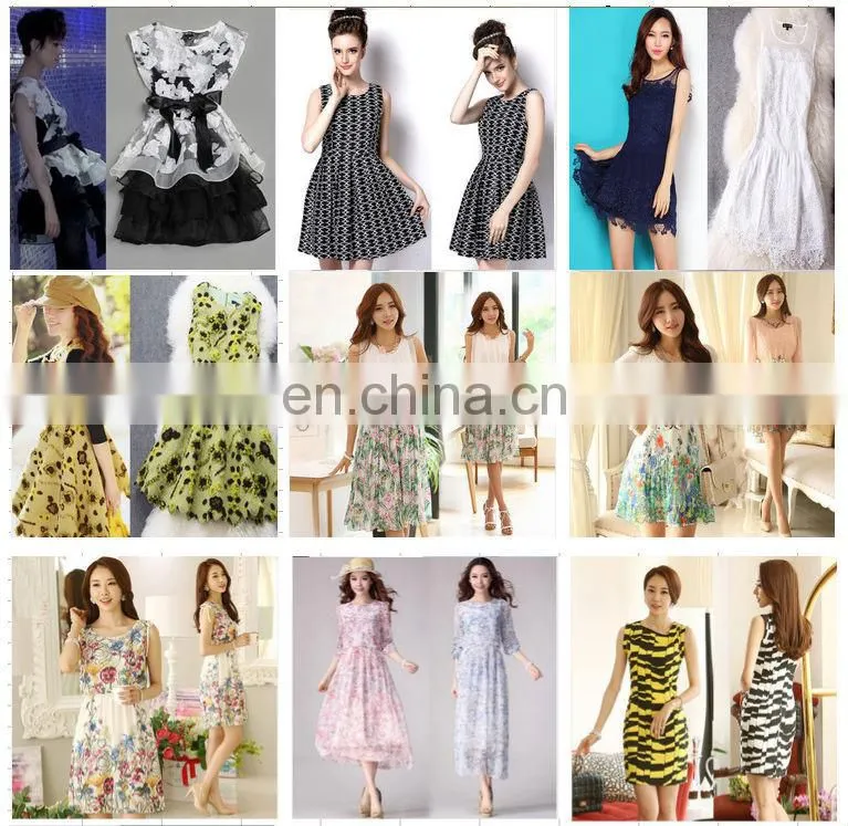 flowery lace stitching chiffon sleeveless long dress black white