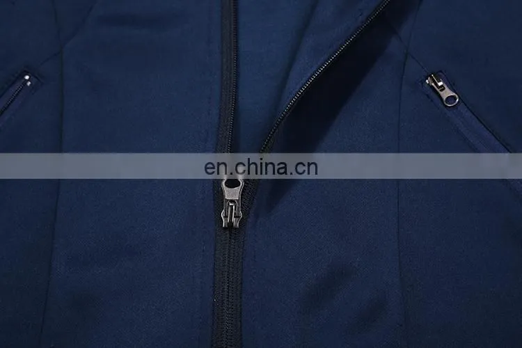 Blank navy men sports wear branded tracksuits