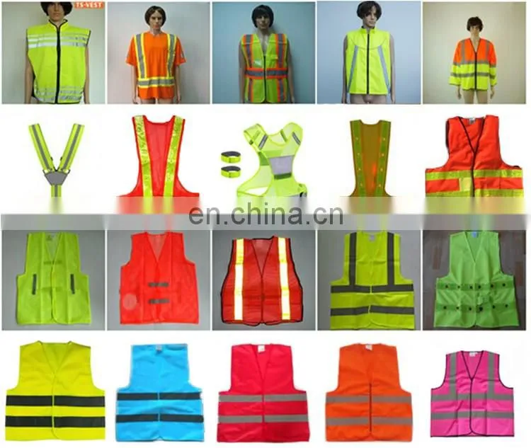 Custom 2017 orange safety vest with logo printed