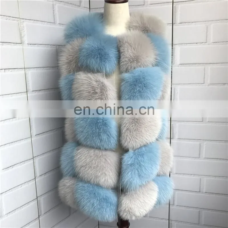 New Arrival 2015 Winter Warm Vest Fashion Women Fox Fur Vest Real Fur Coat