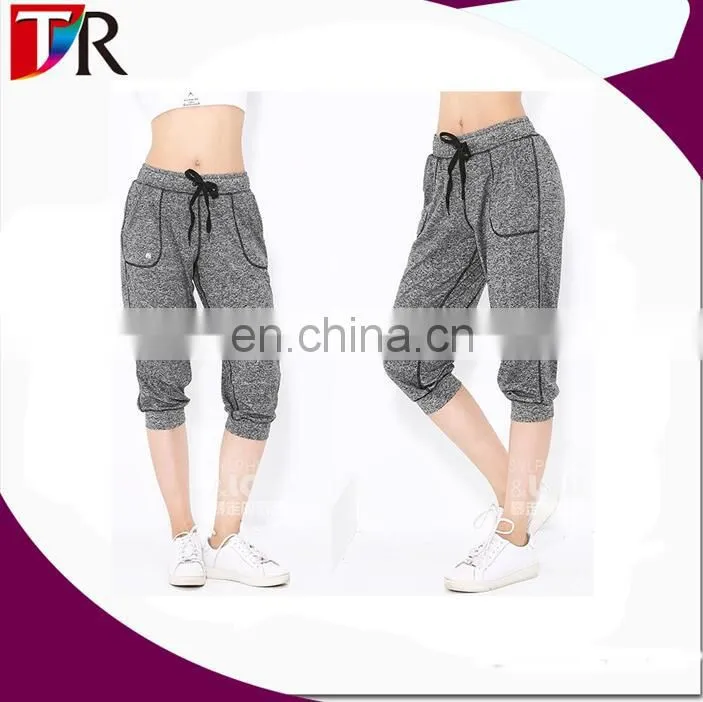Running Cloth Women Fashion Summer Autumn Grey Polyester Fitness And Casual Sport Pants