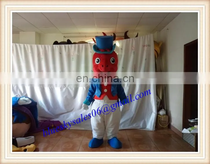 Red dragon cartoon mascot costumes