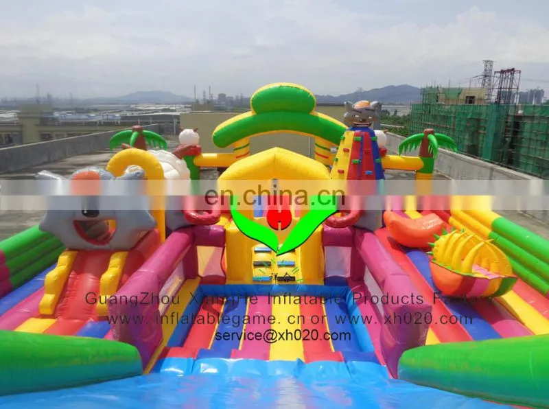 PVC Tarpaulin suitable on Square inflatable giant cartoon fun city
