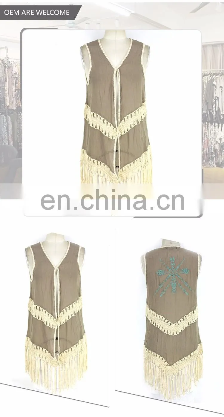 Tassel Hand Crochet Sleeveless New Summer Casual Woman Top