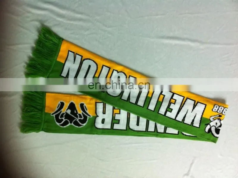 Factory Direct Custom Design knit Soccer Fans Scarf