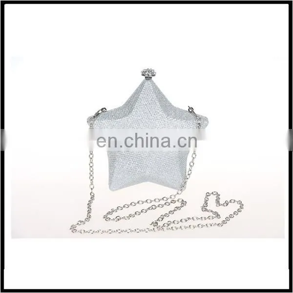 Latest fashion ladies clutches and purses,star shape bag
