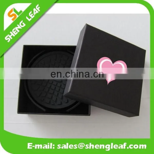 Rubber cup pad coaster with custom printing
