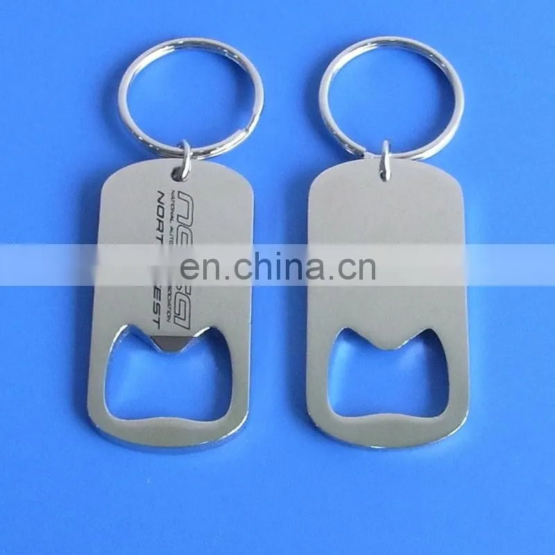 blank sublimation silver & gold bottle opener keychain with box gifts