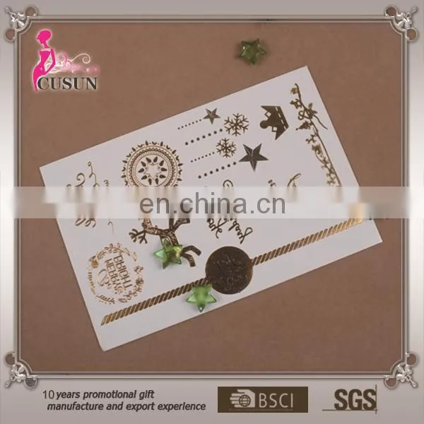 NEW Metallic Gold Silver Temporary Tattoos Jewelry Flash body Bling Stickers
