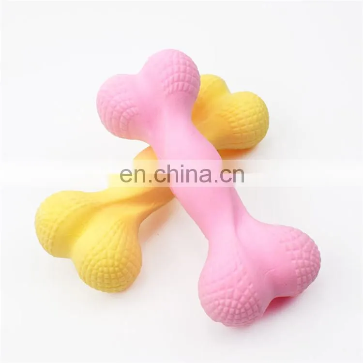 Eco-friendly Milk Flavored Pet Teeth Cleaning Chew Bone TPR Dog Toys