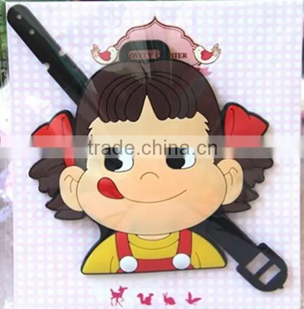 Cute color figure silicone luggage tag