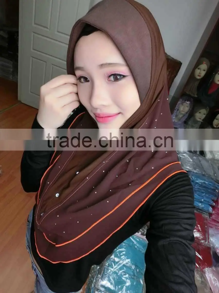 A411 New design two layer chiffon MUSLIM HIJAB