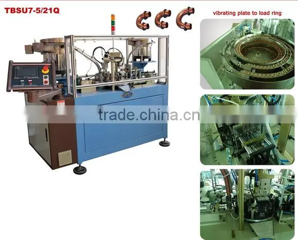 Ring inserted loading machine for return bend ring