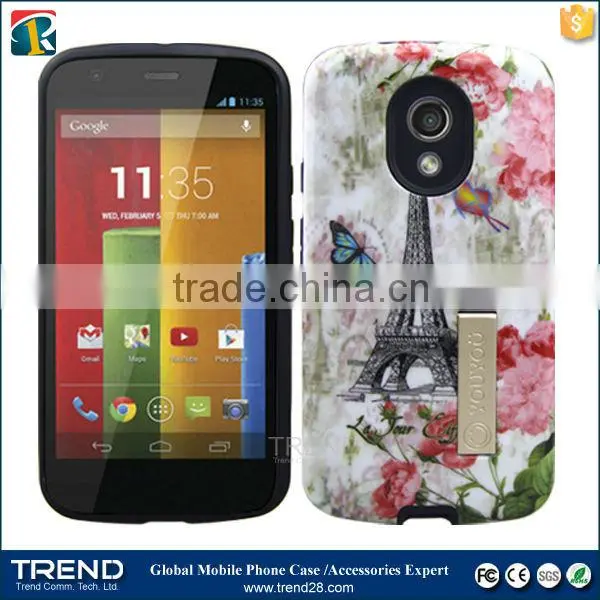 wholesales portable kickstand combo case for motorola g2