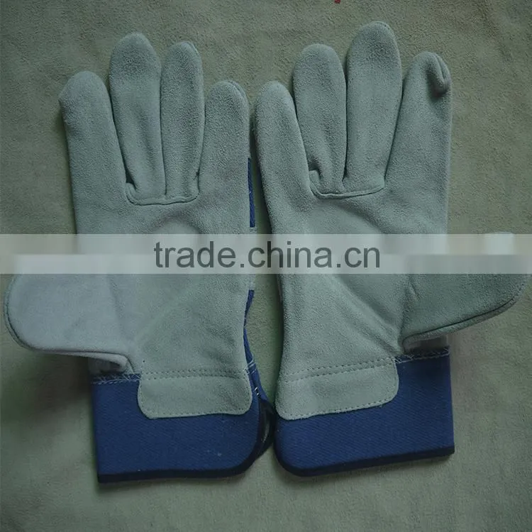 AB grade cow split leather working Gloves, leather safety gloves for machenist