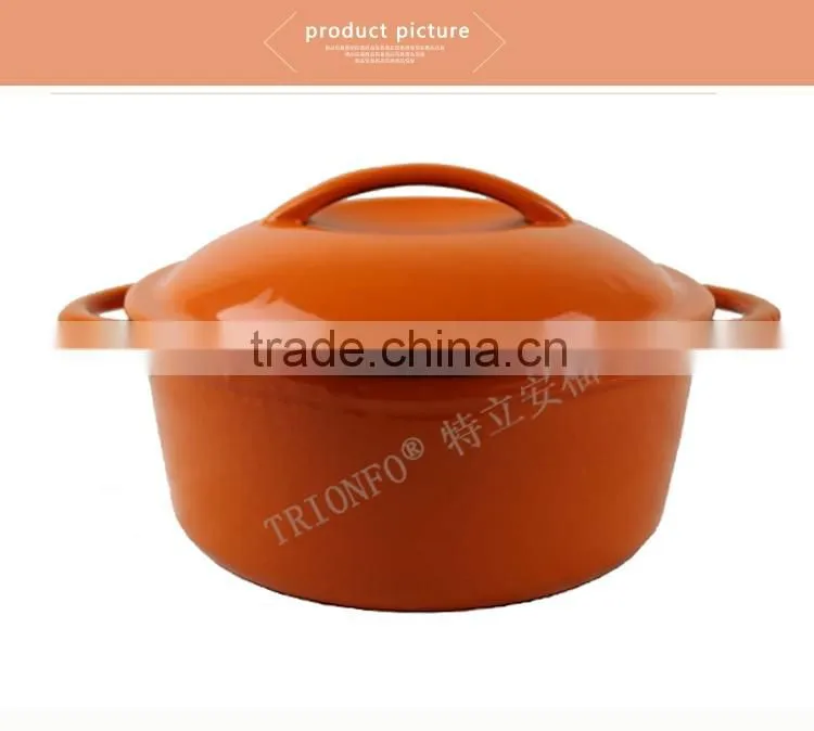 Multi Color die cast iron enamel coating pot