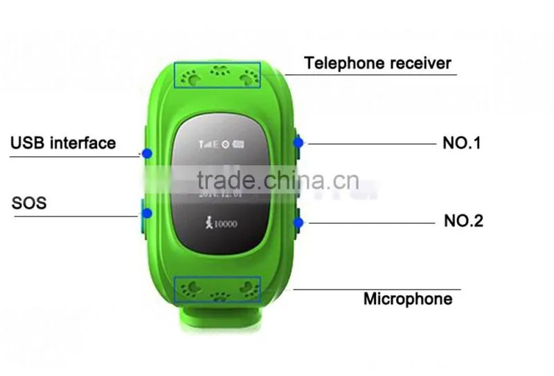 Silicone WIFI Wrist Cell Phone Watch For Kids Watch Phone With SOS Phone Call GPS Tracker