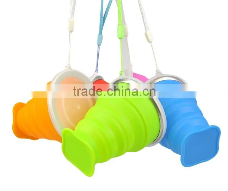 2015 silicone collapsible water bottle, water sport cup