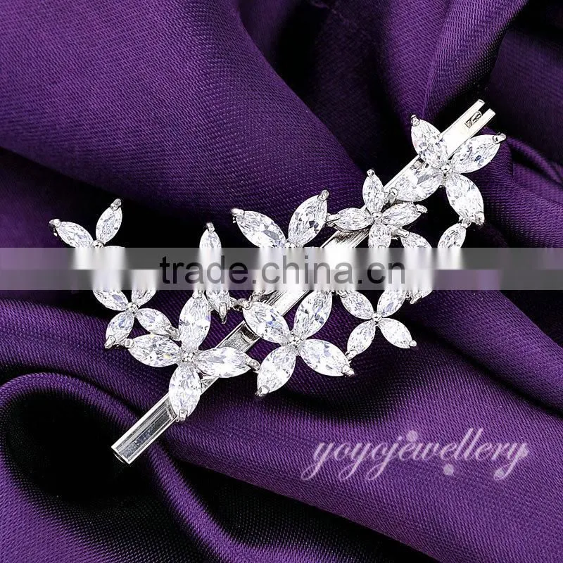Wholesale mexican jewelry zircon flower gold plated bangle bracelet
