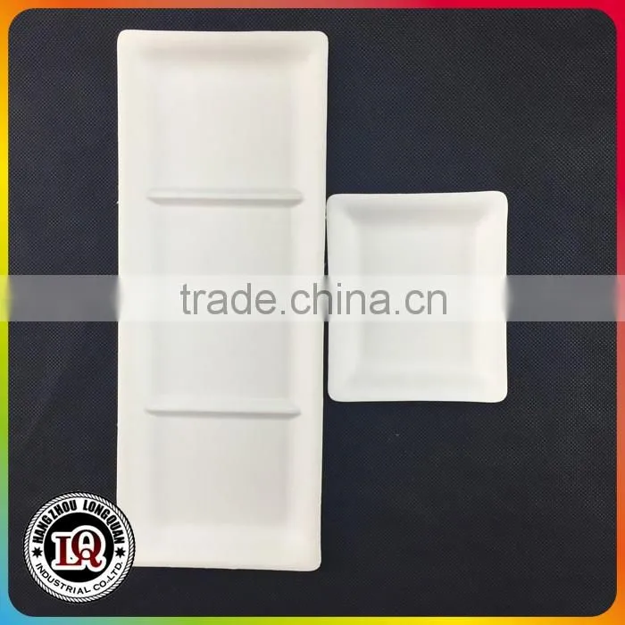 Rectangle Bagasse Food Plate