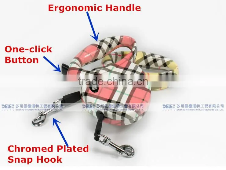 Pet dog products water-transfer printing retractable dog lead pet lead