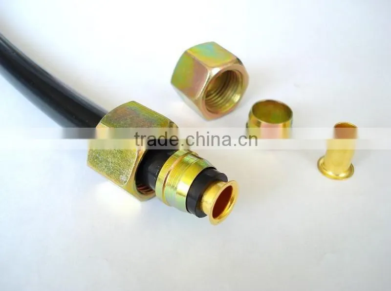 China supplier free sample nylon tube PU tube 3 pieces fitting for trailer and truck