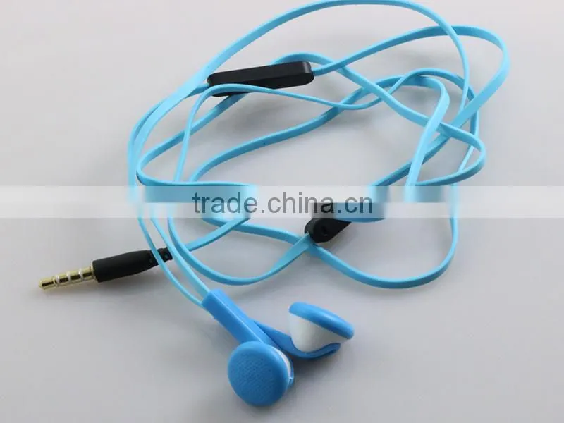 Plastic earphone with mic for mobile phone