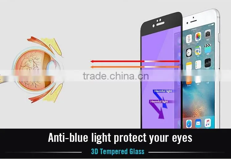 PULIKIN Manufactuer Anti Blue Light Tempered Glass Screen Protector For Iphone 6/6s Plus.