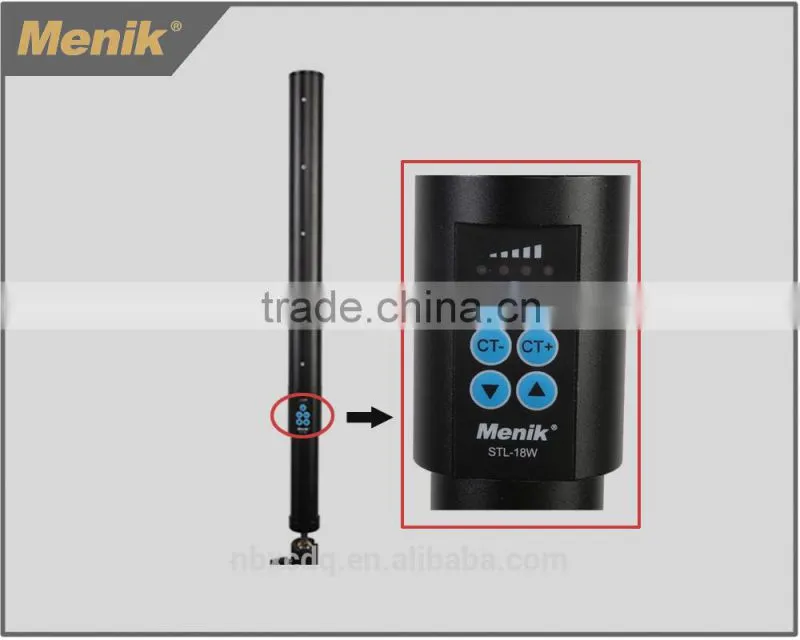 STL-18W LED Bi-color motes wand studio light , video tube light,portable lighting