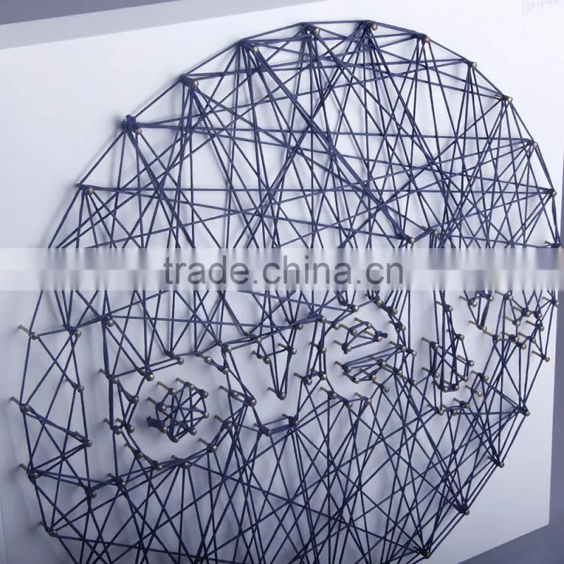 hand-made wooden string wall art with the LOVELY letters speace design for home decoration