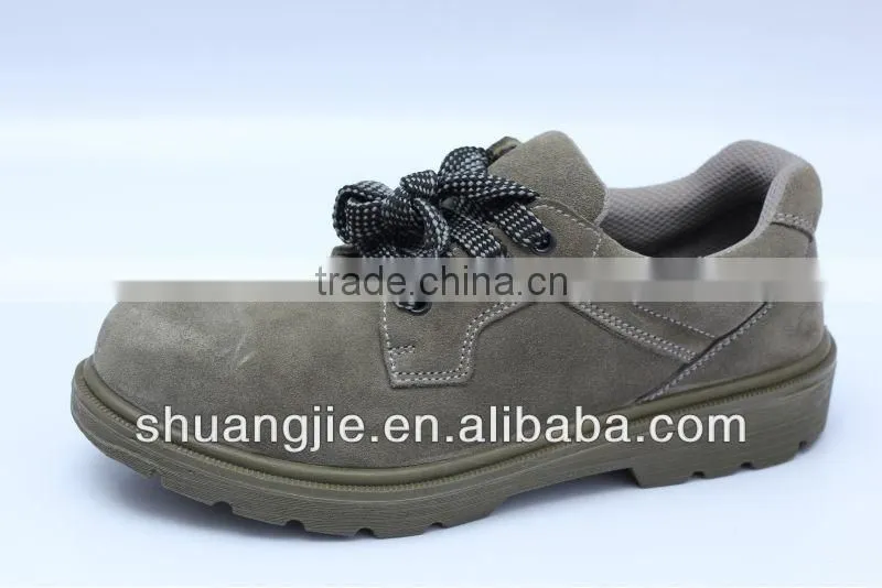 suede leather steel toe cap for workman Goodyear welt safety shoes 8009-1