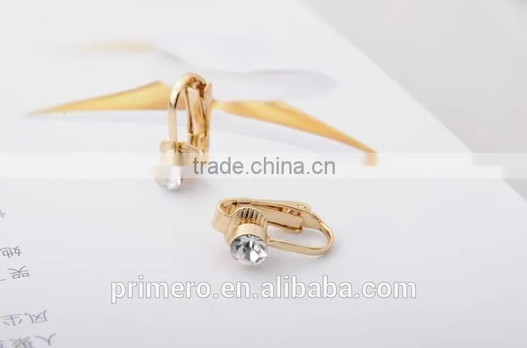 18K Gold/Silver Plate Clip On Pierced Earring Top Part Converter