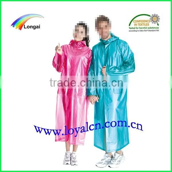 transparent fashion waterproof PVC recycled poncho