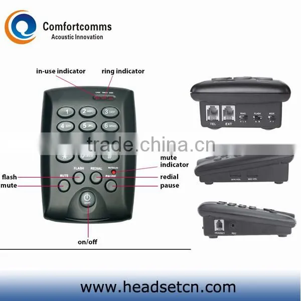 Hot selling call center dial pad Corded Headset Telephones CHT-800