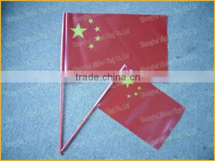 Sports hand waving flag and banners