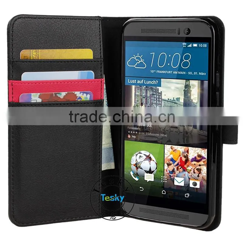 Slim Flip Case For HTC One M9 PU Leather Case , For HTC M9 Cover