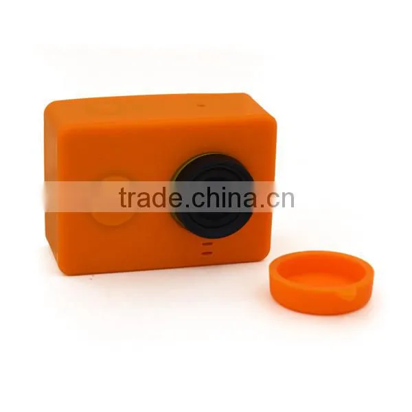 OEM&ODM Xiaoyi camera accessories for xiaomi YI, silicone case for xiaomi+silicone cap for Xiaomi YI